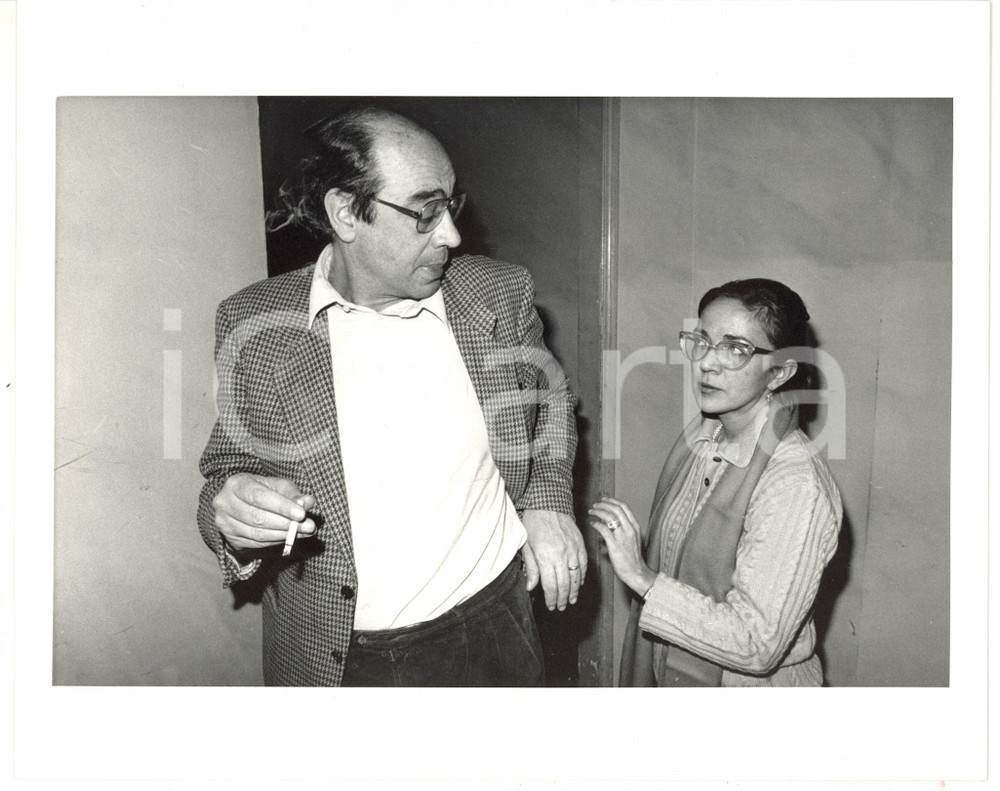 Fotografia d epoca originale 1990 ca FEDERAZIONE STAMPA ITALIANA Giuliana DEL BUFALO con Giorgio SANTERINI 1