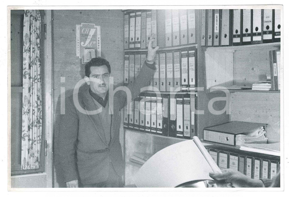 Fotografia d epoca originale 195558 GINEVRA Costruzione CERN Uffici di cantiere  Personale Foto 4 1