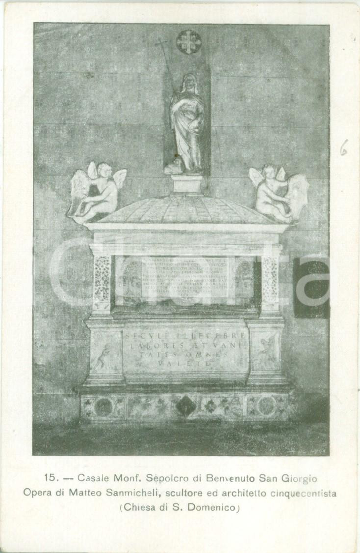 Cartolina originale da collezione 1900 ca CASALE MONFERRATO AL Sepolcro di Benvenuto San Giorgio Cartolina 1