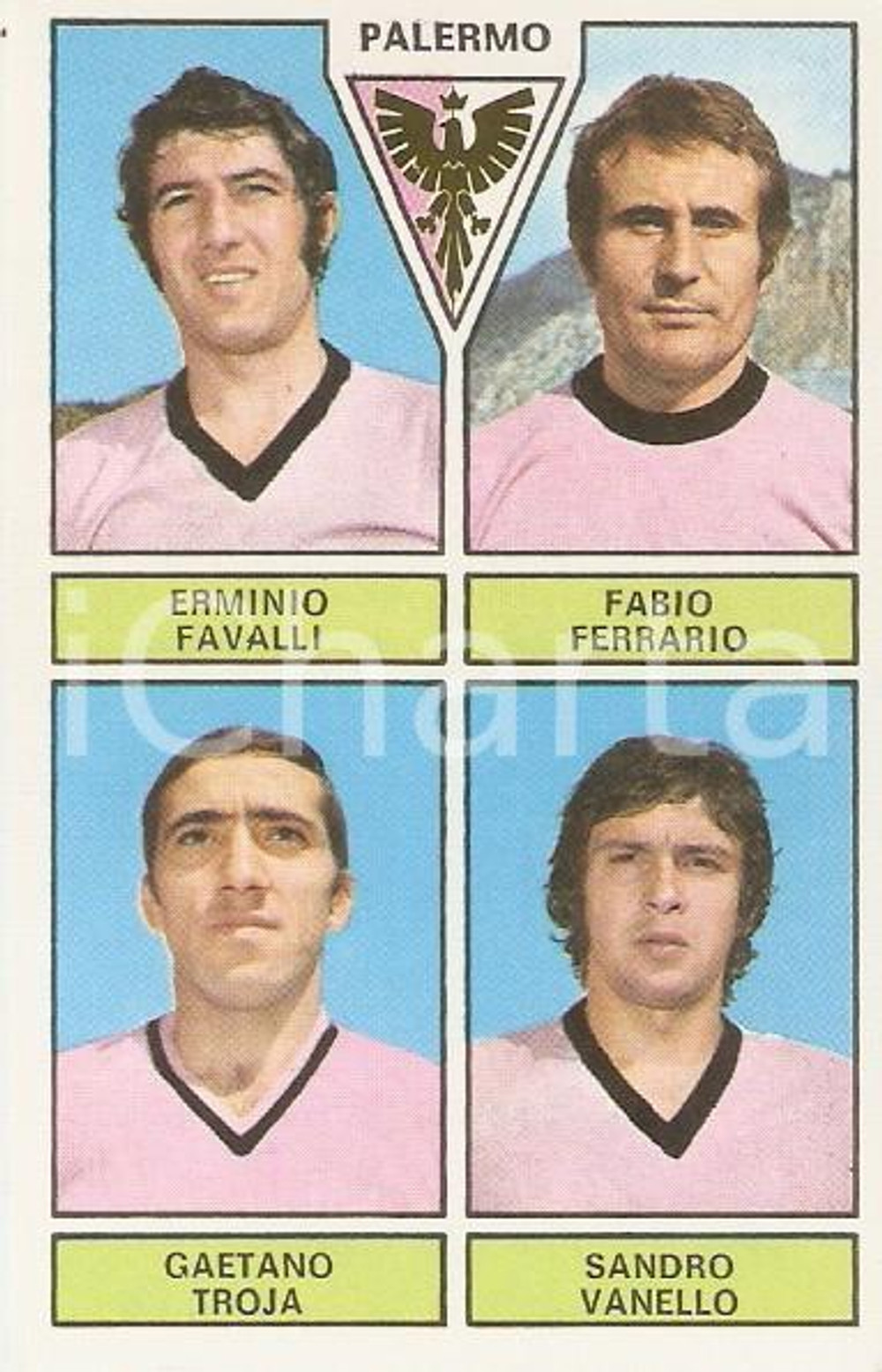 Oggetto da collezione cartaceo PANINI CALCIATORI 19711972 Figurina PALERMO Favalli Ferrario Troja Vanello 1