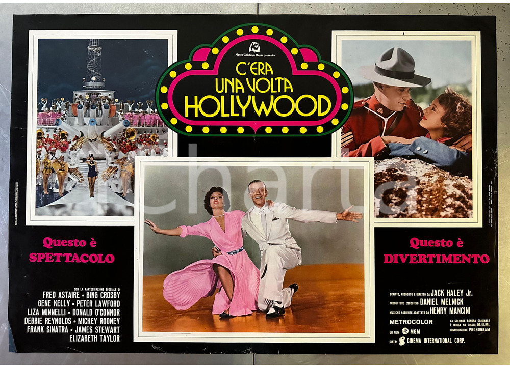 Materiale cinematografico d’epoca 1975 Fred ASTAIRE Bing CROSBY C era una volta Hollywood Fotobusta poster 1
