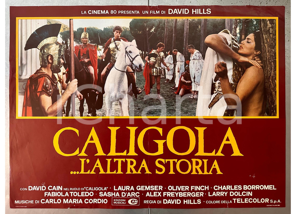 Materiale cinematografico d’epoca 1982 David CAIN Laura GEMSER Caligola...l altra storia Fotobusta poster 1
