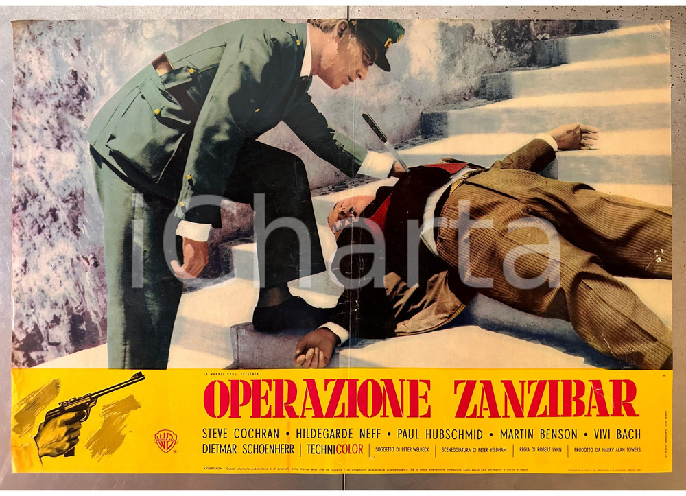 Materiale cinematografico d’epoca 1965 Robert LYNN Operazione Zanzibar  Fotobusta poster WARNER BROS 1