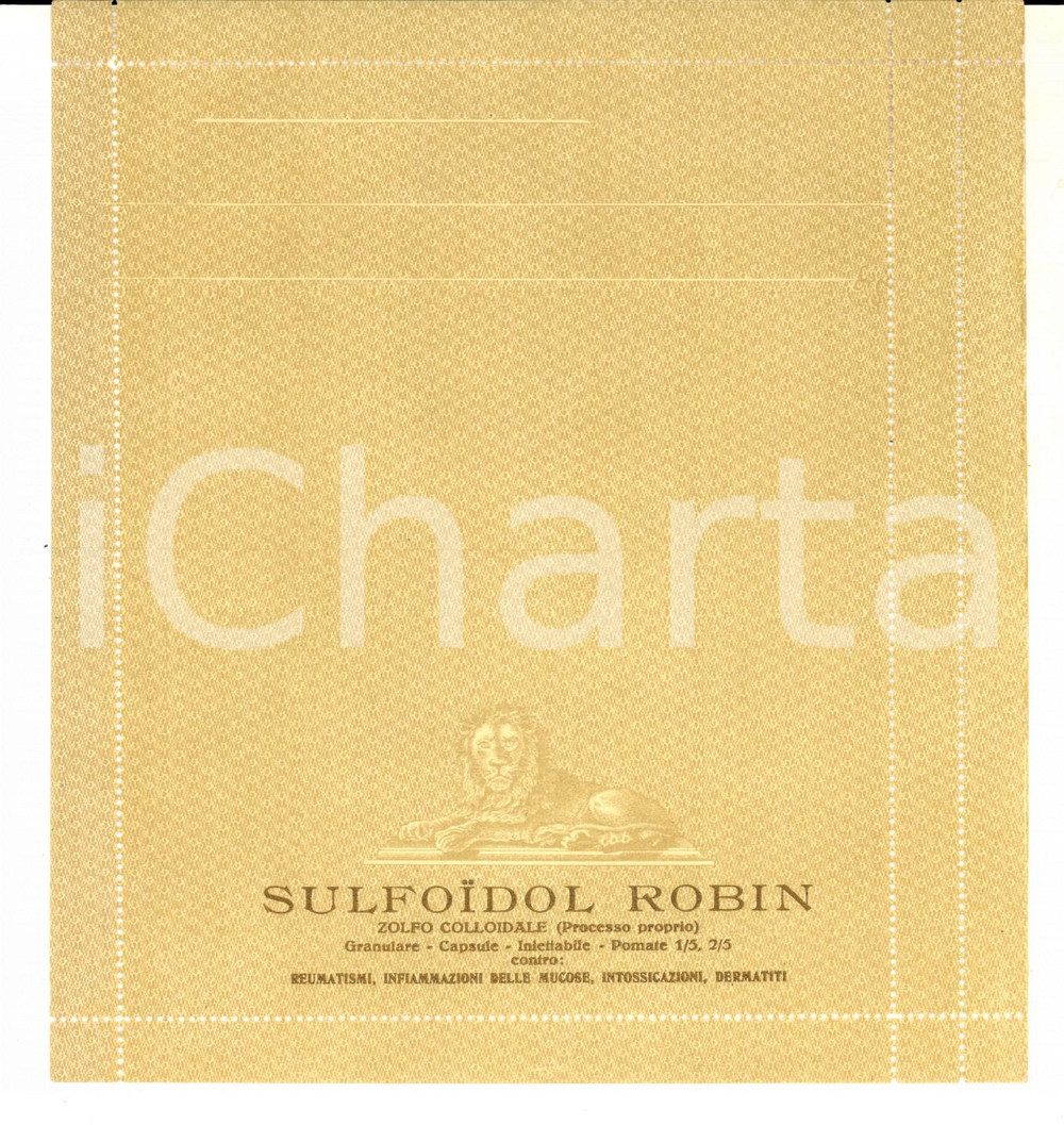 Cartolina originale da collezione 1930 ca STORIA POSTALE Biglietto postale SULFOIDOL ROBIN Pubblicitario 3 1