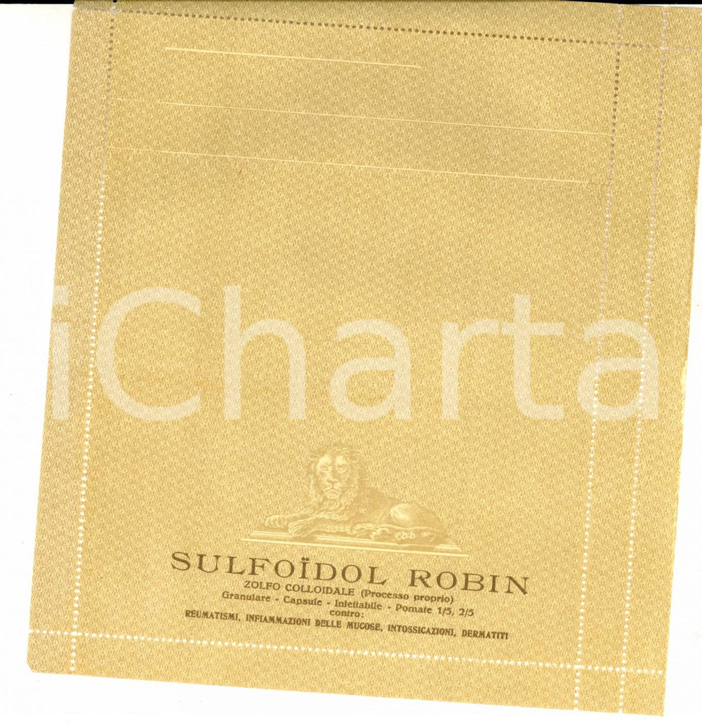 Cartolina originale da collezione 1930 ca STORIA POSTALE Biglietto postale SULFOIDOL ROBIN Pubblicitario 2 1