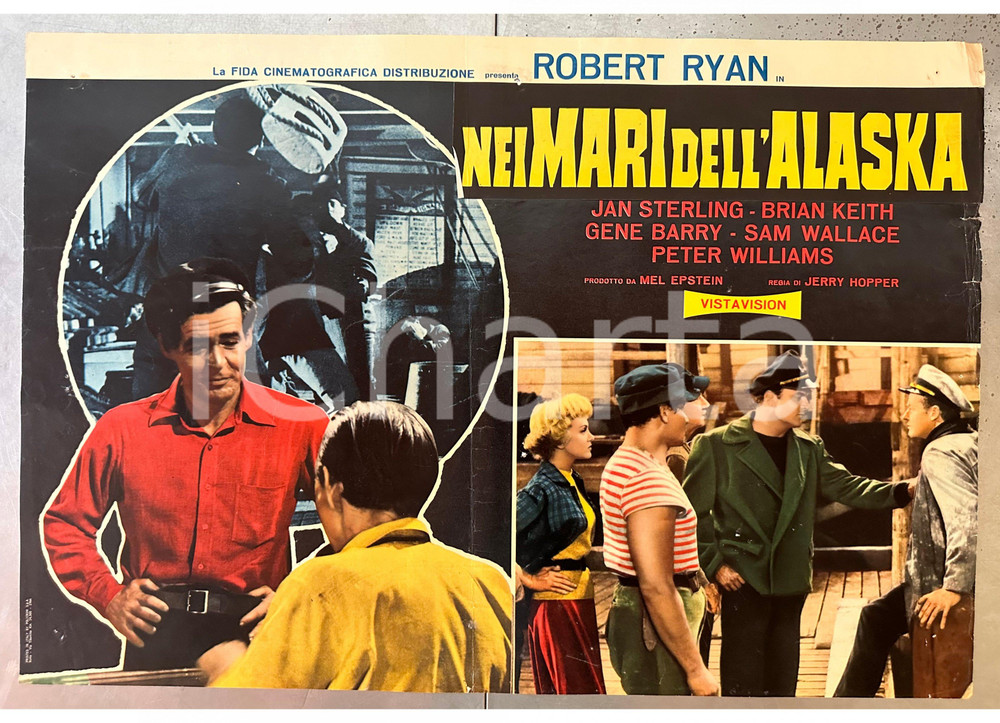Materiale cinematografico d’epoca 1954 1966 Jerry HOPPER Nei mari dell Alaska Robert RYAN Fotobusta poster 1