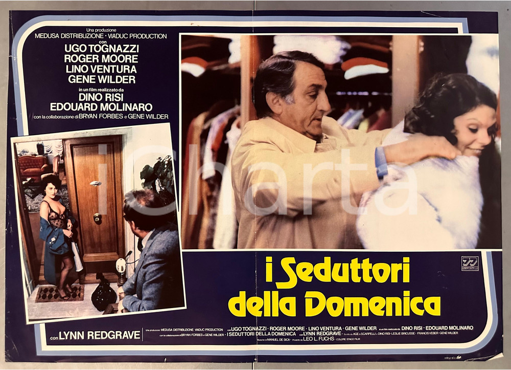 Materiale cinematografico d’epoca 1980 Ugo TOGNAZZI Lynn REDGRAVE I seduttori della domenica Fotobusta poster 1