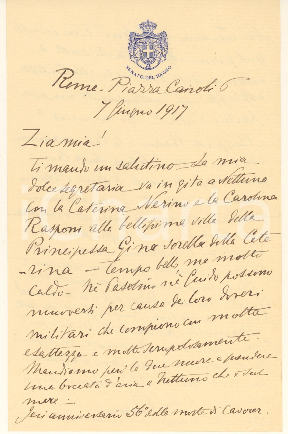 Autografo originale 1917 ROMA Lettera Pier Desiderio PASOLINI  Notizie di famiglia Autografo 1 1