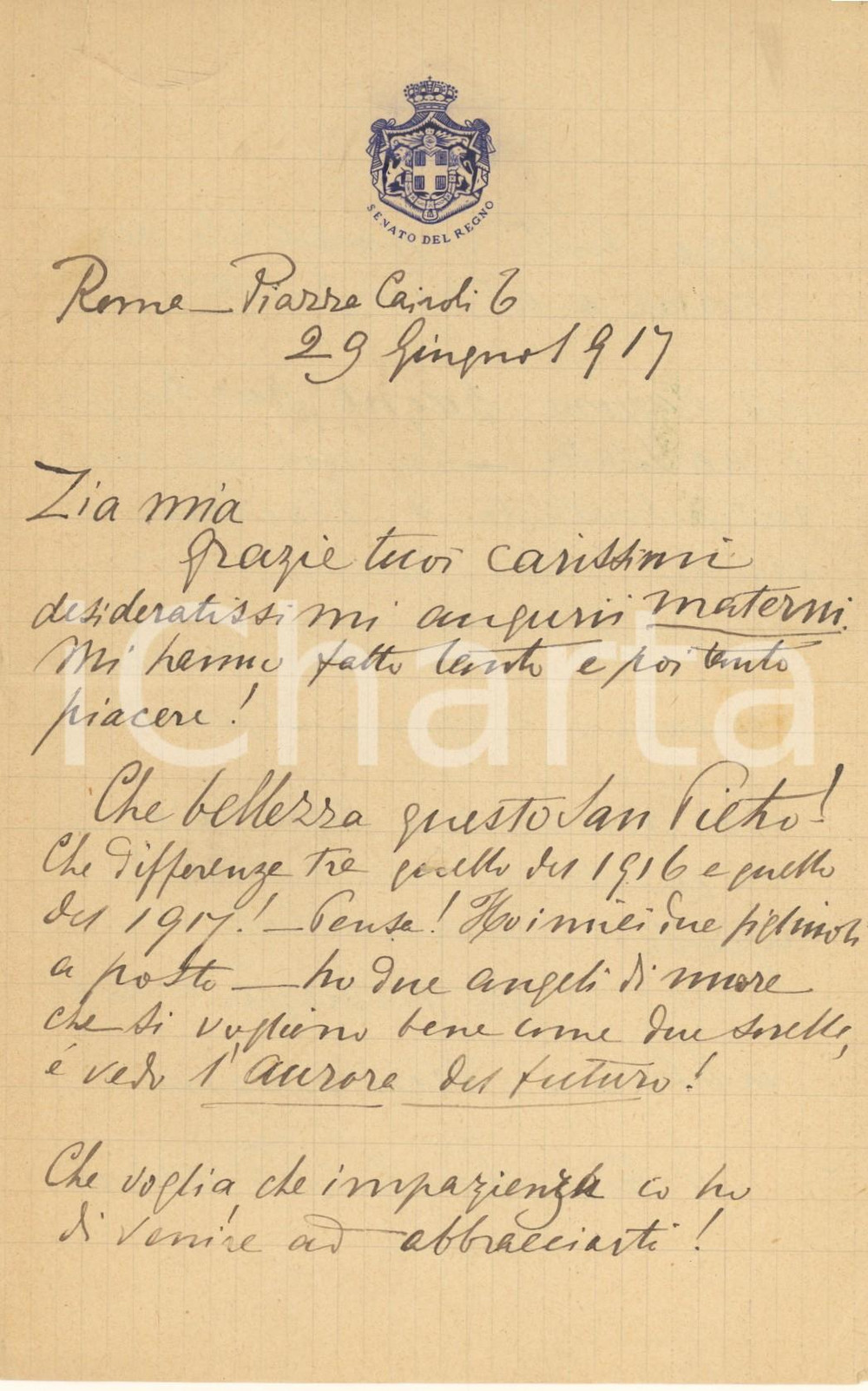 Autografo originale 1917 ROMA Lettera Pier Desiderio PASOLINI  Notizie di famiglia Autografo 2 1