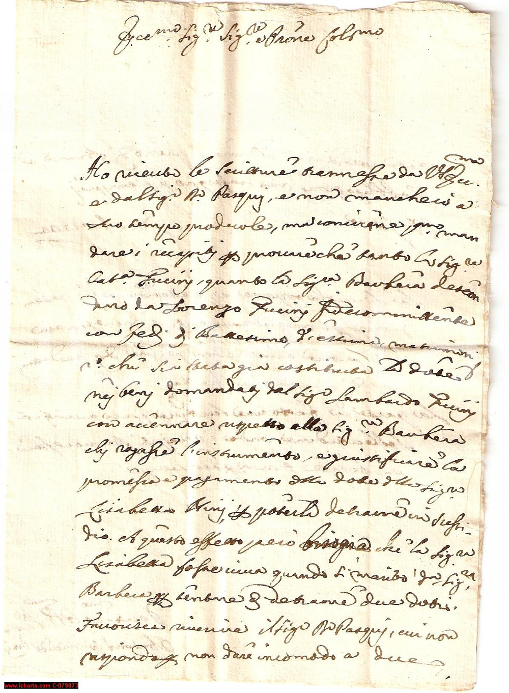 Manoscritto, lettera originale 1717 FIRENZE Strategie per eredità  di Lorenzo FUCINI 1