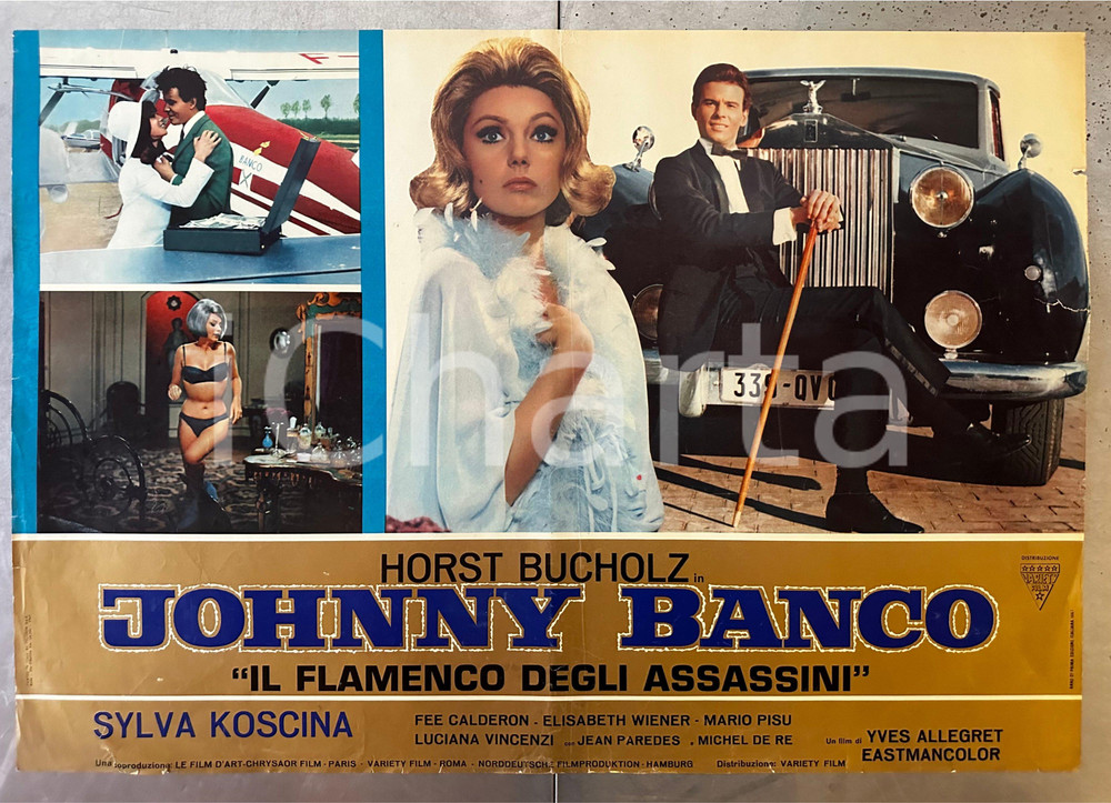 Materiale cinematografico d’epoca 1967 JOHNNY BANCO Horst BUCHOLZ Sylva KOSCINA Lobby card poster 1