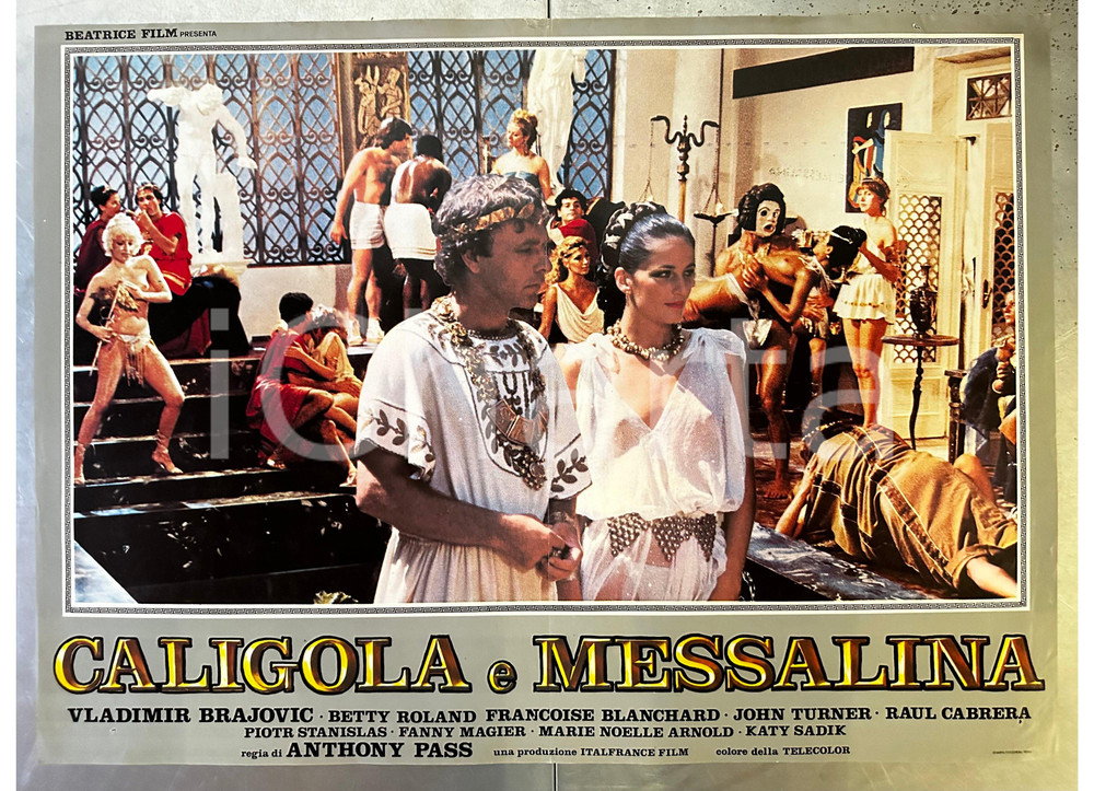 Materiale cinematografico d’epoca 1982 Vladimir BRAJOVIC Betty ROLAND Caligola e Messalina Fotobusta poster 2 1