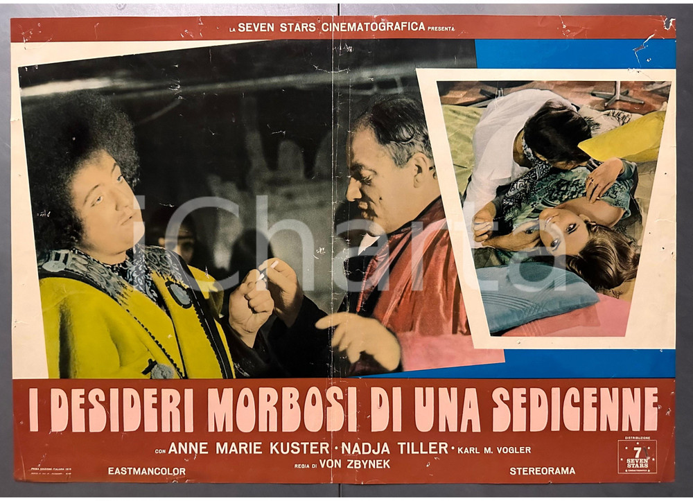 Materiale cinematografico d’epoca 1973 I desideri morbosi di una sedicenne Anne Marie KUSTER Fotobusta poster 1