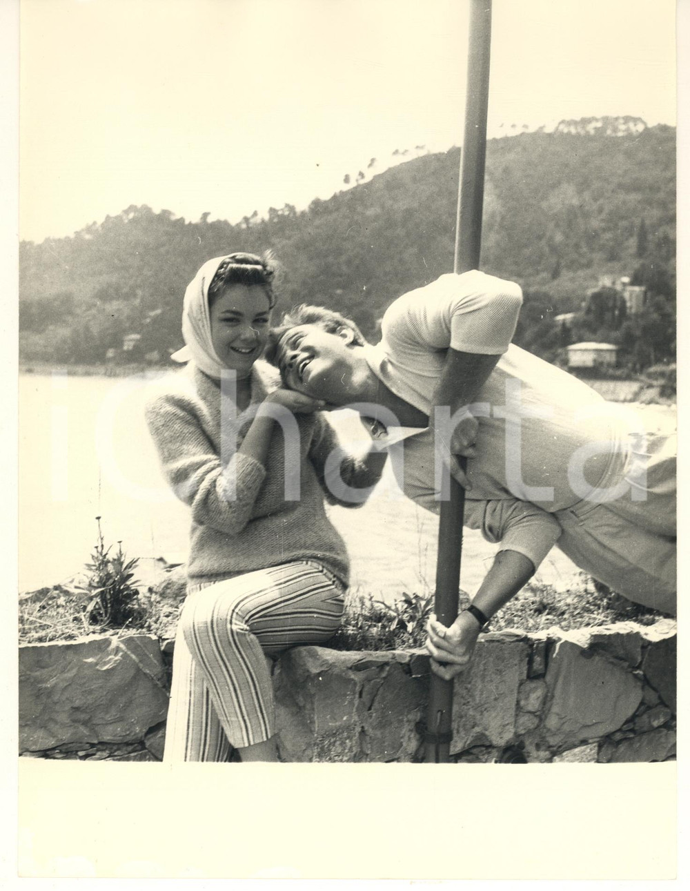Fotografia d epoca originale 1958 RAPALLO Film Racconti d estate Ennio GIROLAMI Lorella DE LUCA 2 Foto 1