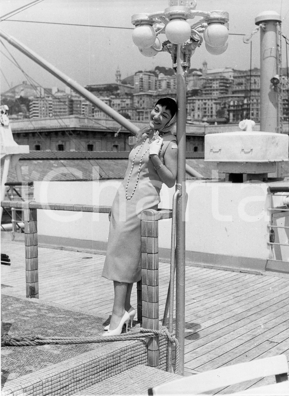 Fotografia d epoca originale 1958 GENOVA TEATRO Partenza Compagnia DUSE per il Sudamerica 3 Foto 1