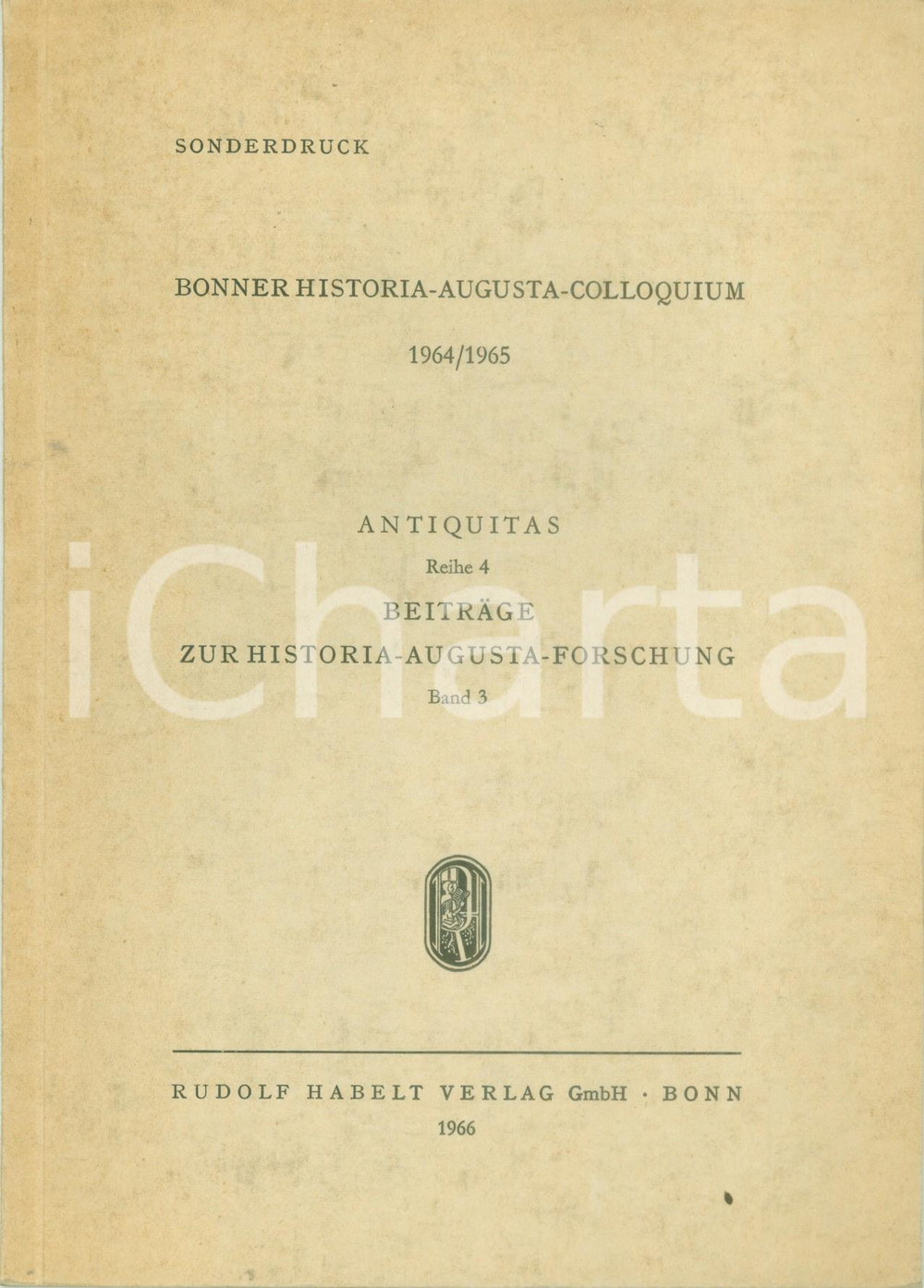 Libro, pubblicazione d epoca 1966 AndrÃ© CHASTAGNOL Zosime II, 38 e l Histoire Auguste Con omaggio AUTOGRAFO 1