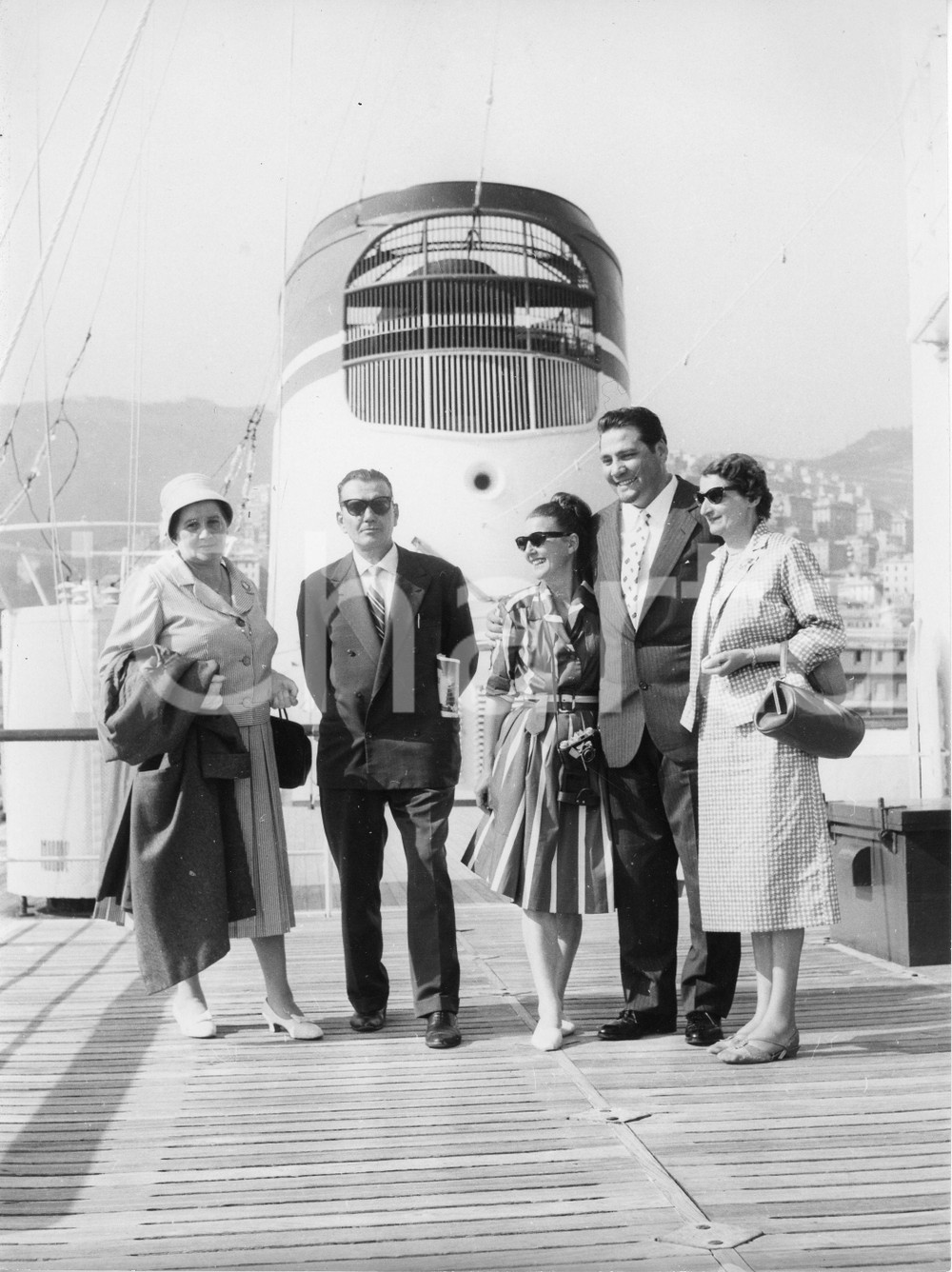 Fotografia d epoca originale 1961 GENOVA T/N Cristoforo Colombo  Tenore Ferruccio TAGLIAVINI Foto 18x24 1 1