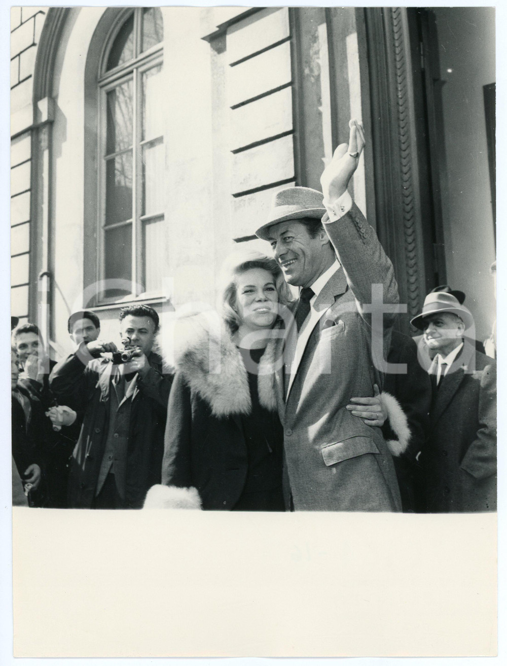 Fotografia d epoca originale 1962 GENOVA Comune  Nozze di Rex HARRISON e Rachel ROBERTS Foto vintage 1 1
