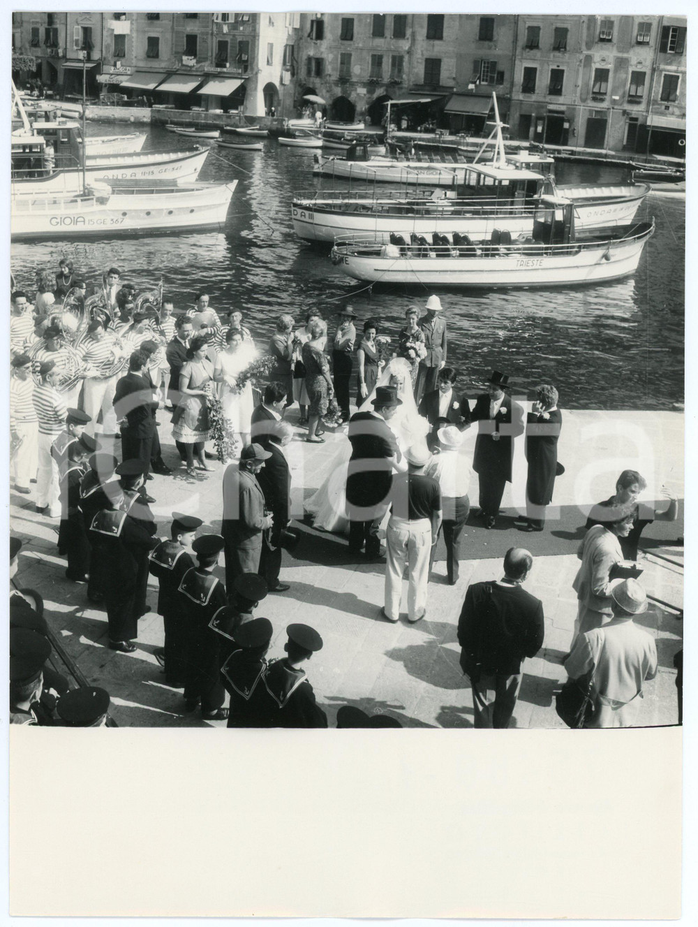 Fotografia d epoca originale 1962 PORTOFINO Film Appuntamento in Riviera  Nozze MINA Tony RENIS Foto 3 1