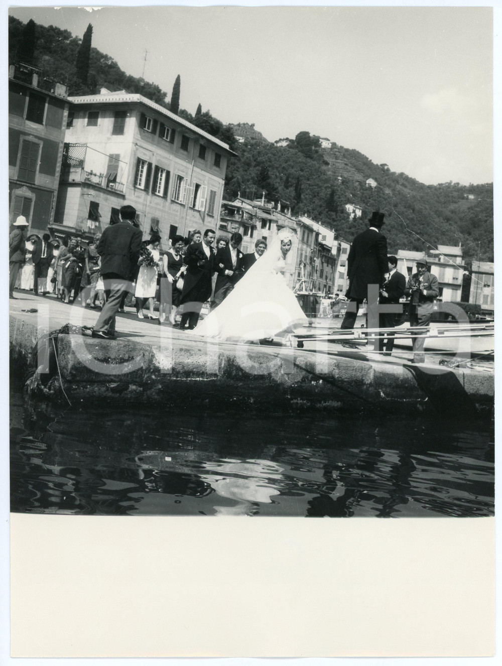 Fotografia d epoca originale 1962 PORTOFINO Film Appuntamento in Riviera  Nozze MINA Tony RENIS Foto 5 1