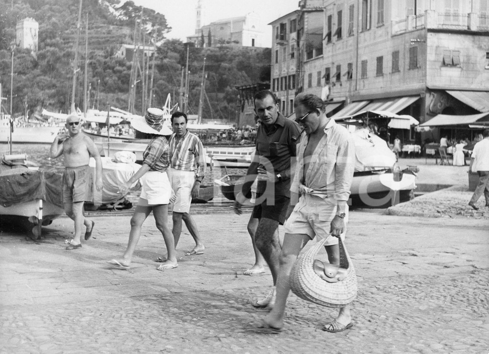 Fotografia d epoca originale 1959 PORTOFINO Scrittore James JONES in vacanza  Foto vintage 24x18 cm 1 1