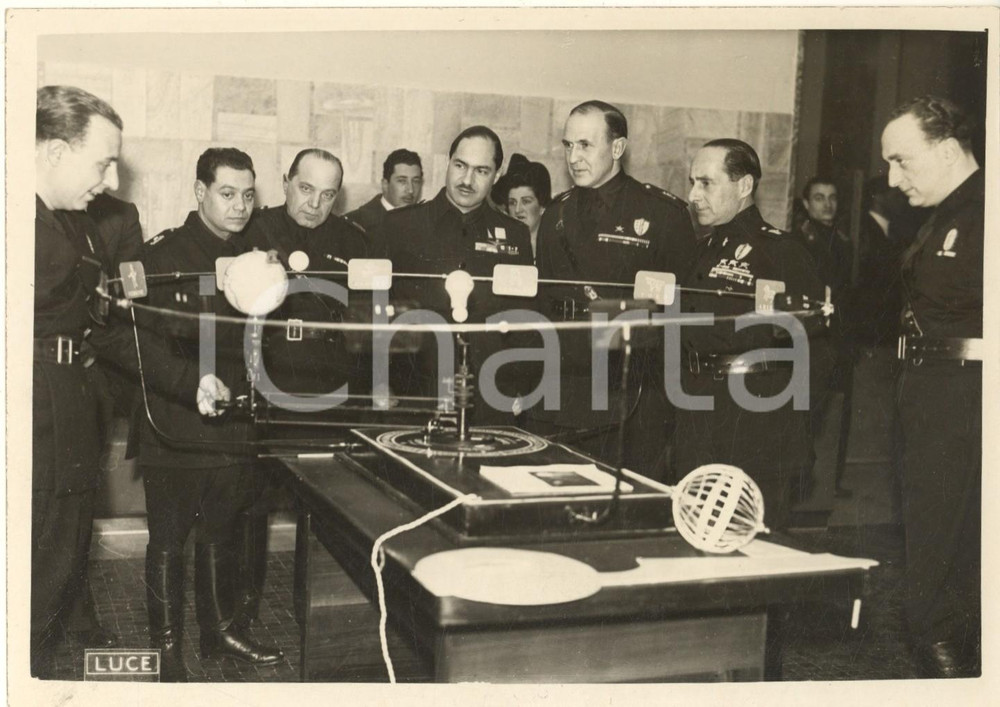 Fotografia d epoca originale 1938 ROMA Mostra Libro Scolastico  Dino ALFIERI Achille STARACE inaugurazione 1