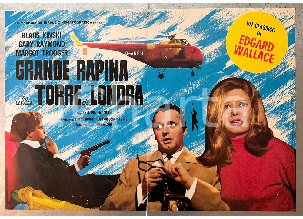 Materiale cinematografico d’epoca 1967 Klaus KINSKI Gary RAYMOND Grande rapina alla Torre di Londra Fotobusta 1