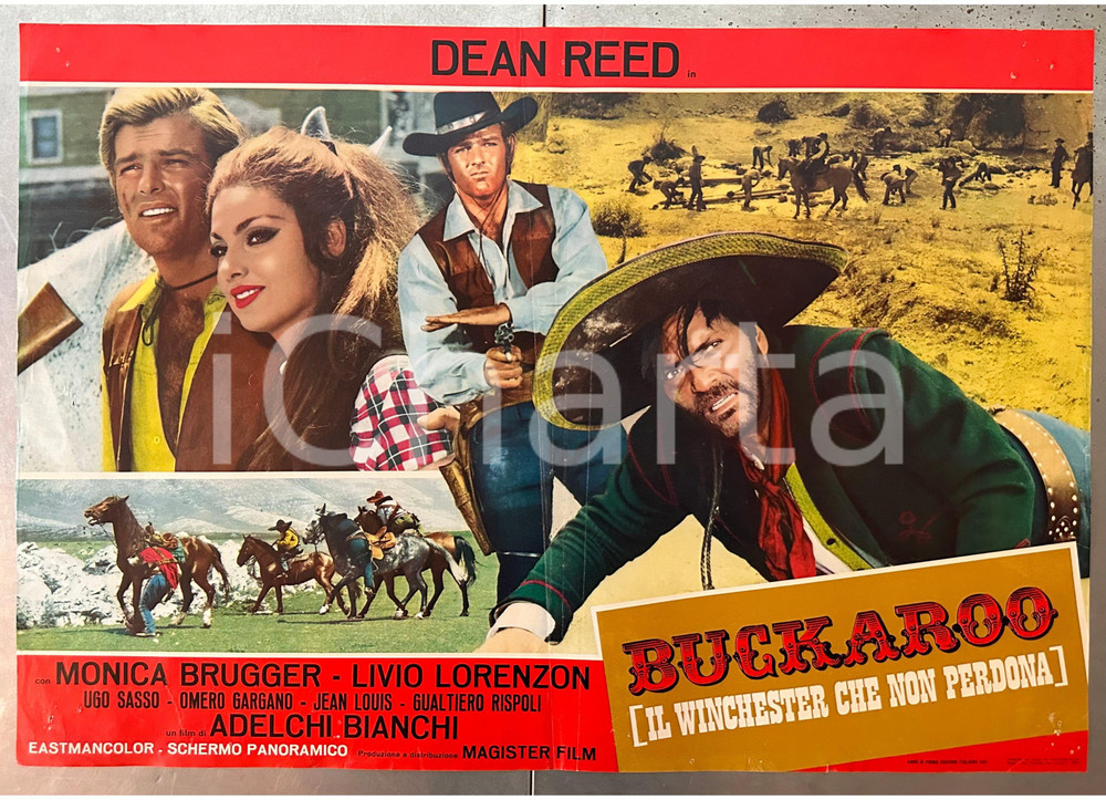 Materiale cinematografico d’epoca 1967 Dean REED Monica BRUGGER Buckaroo Fotobusta poster WESTERN 2 1