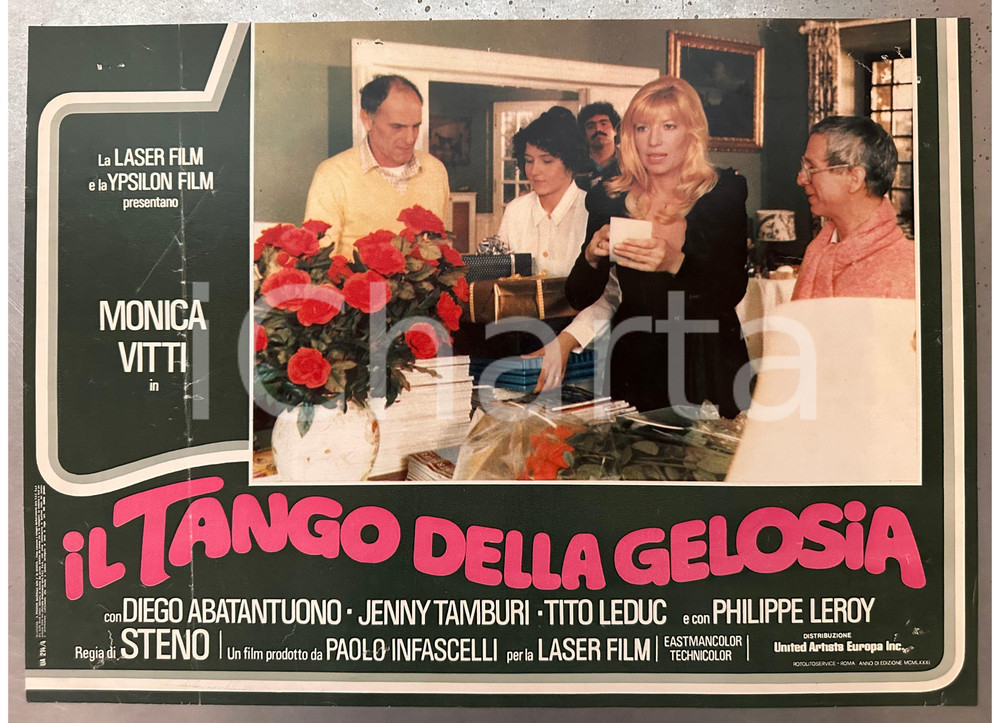 Materiale cinematografico d’epoca 1981 STENO Il tango della gelosia Monica VITTI Diego ABANTUONO Fotobusta 1