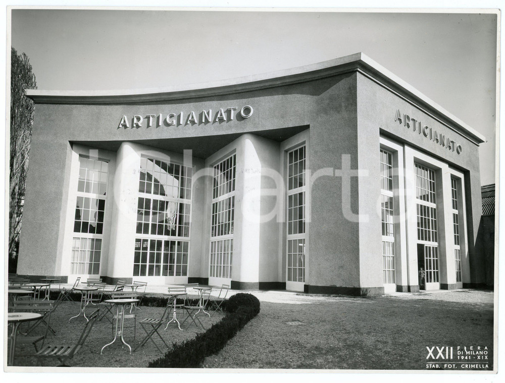 Fotografia d epoca originale 1941 MILANO Fiera Campionaria  Padiglione dell artigianato  Foto 23x17 cm 1