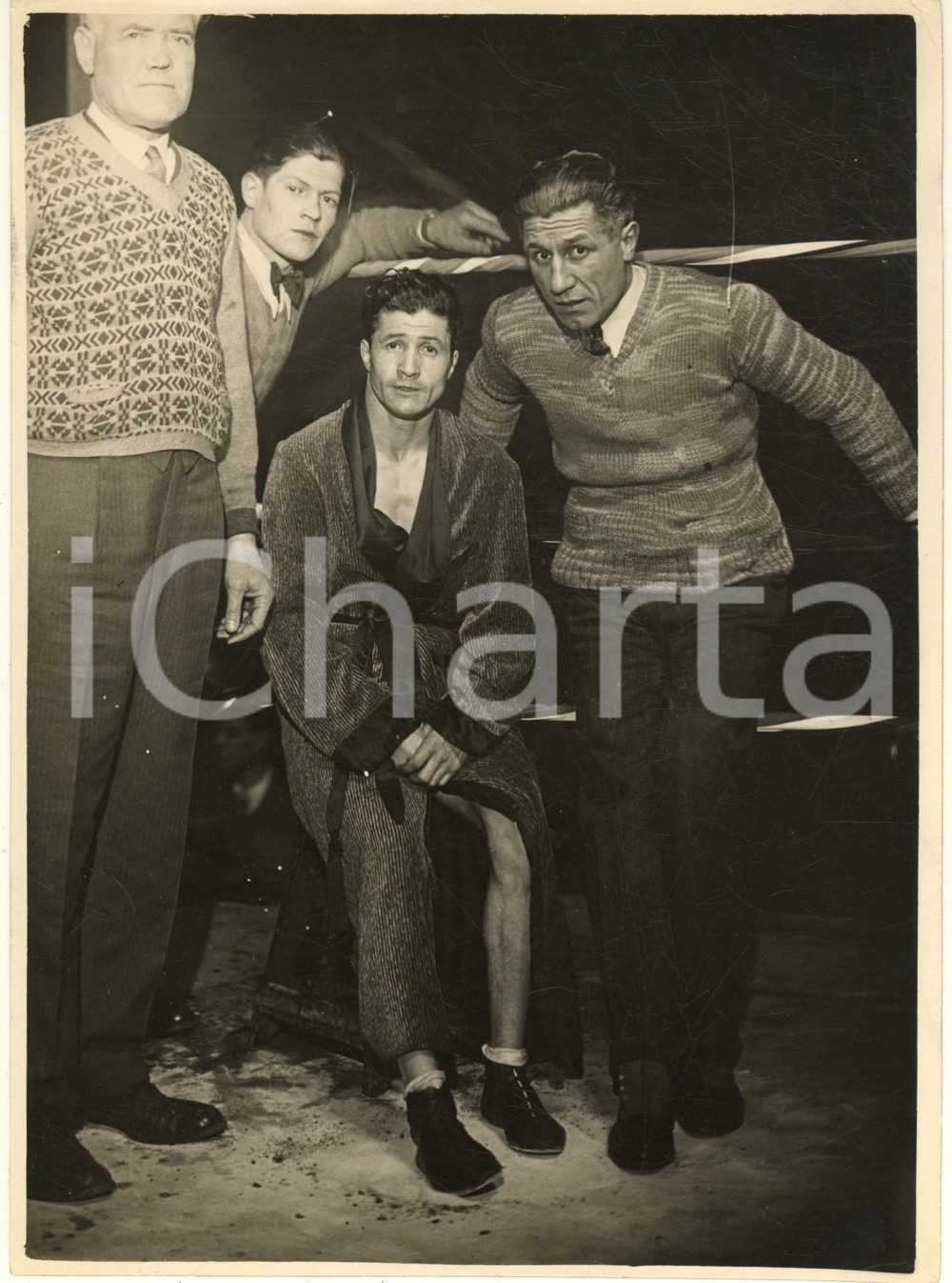 Fotografia d epoca originale 1932 Europei BOXE  MILANO Palazzo dello Sport  Domenico BERNASCONI Foto 1