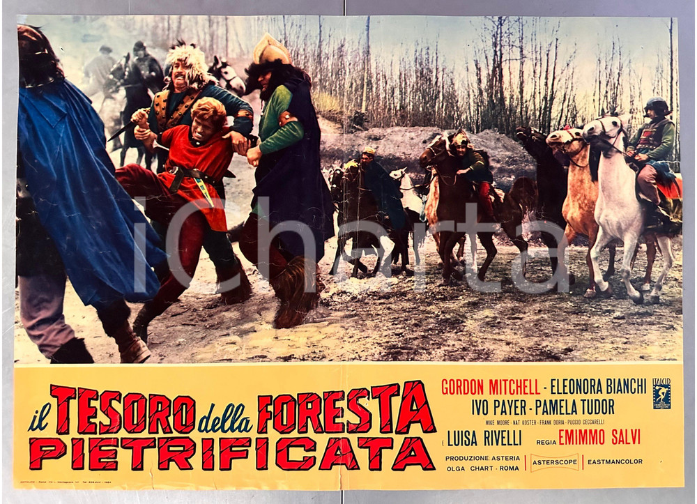 Materiale cinematografico d’epoca 1965 Gordon MITCHELL  Il tesoro della foresta pietrificata Fotobusta 4 1