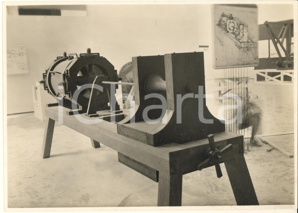 Fotografia d epoca originale 1939 MILANO TRIENNALE Mostra Leonardesca  Presa realizzata da Arturo UCCELLI 1