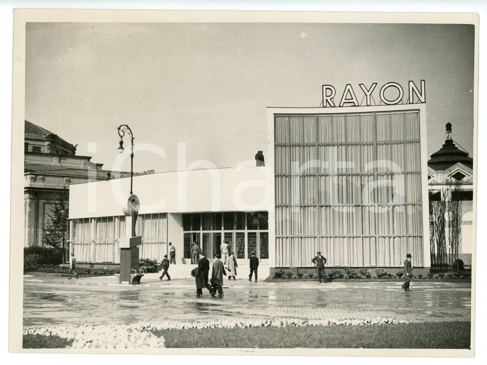 Fotografia d epoca originale 1935 MILANO Fiera Campionaria  Padiglione RAYON in Piazzale Italia   Foto 1