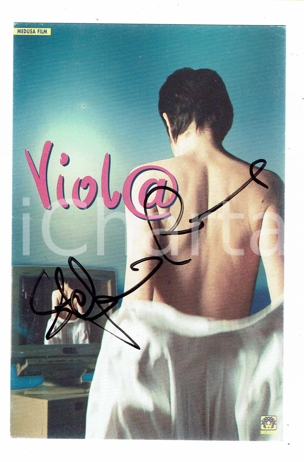 Autografo originale 1998 Stefania ROCCA  Viol@ Autografo originale su cartoncino pubblicitario 1