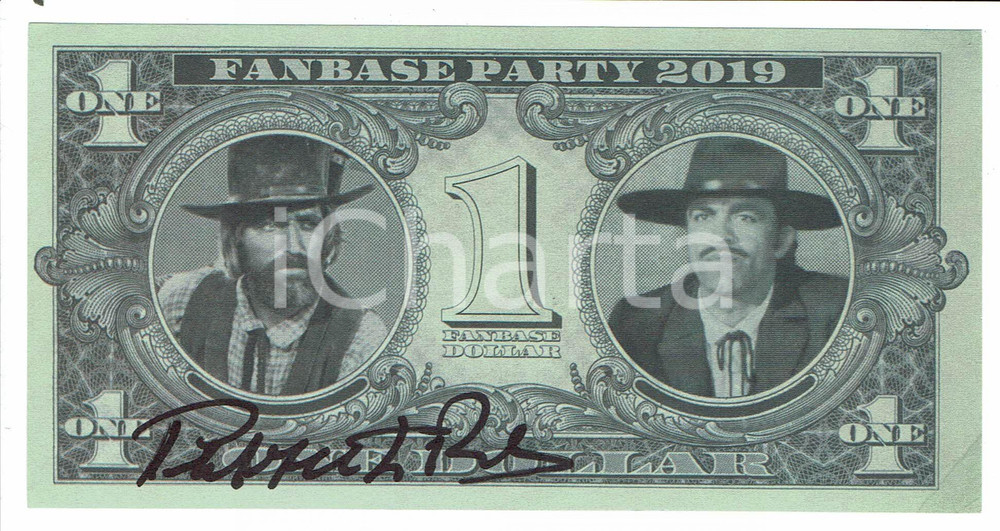 Autografo originale 2019 Riccardo PIZZUTI Autografo originale su riproduzione di 1 dollaro 1