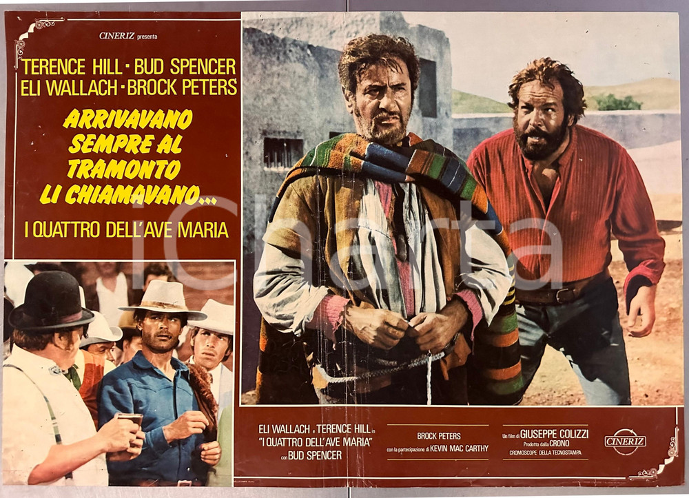 Materiale cinematografico d’epoca 1968 Bud SPENCER Terence HILL I quattro dell Ave Maria  Fotobusta WESTERN 2 1