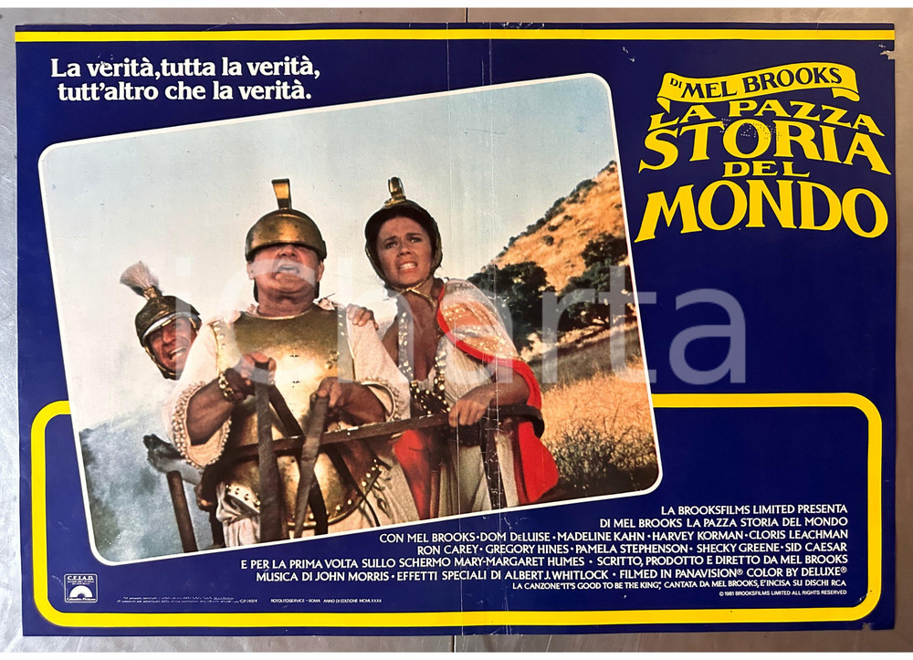 Materiale cinematografico d’epoca 1981 Mel BROOKS Dom DeLUISE La pazza storia del mondo Fotobusta poster 1