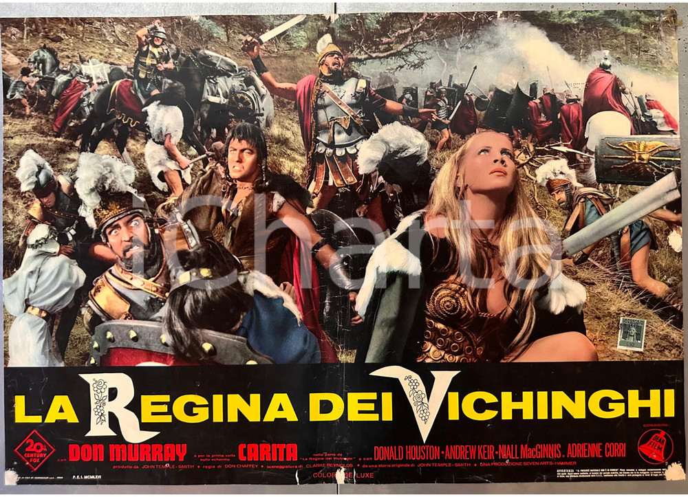 Materiale cinematografico d’epoca 1967 Don MURRAY  CARITA  La regina dei vichinghi  Fotobusta poster 1