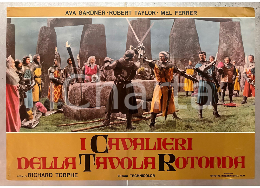 Materiale cinematografico d’epoca 1960 Ava GARDNER Robert TAYLOR I cavalieri della Tavola Rotonda  Fotobusta 1