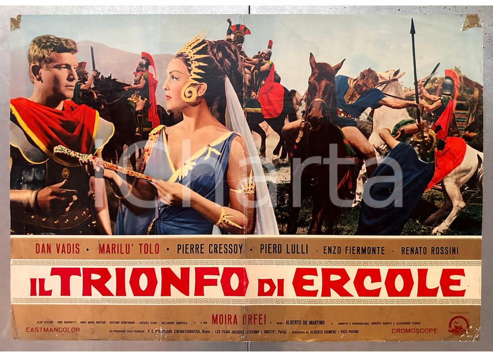 Materiale cinematografico d’epoca 1964 Dan VADIS MarilÃ¹ TOLO Moira ORFEI Il trionfo di Ercole Fotobusta poster 1