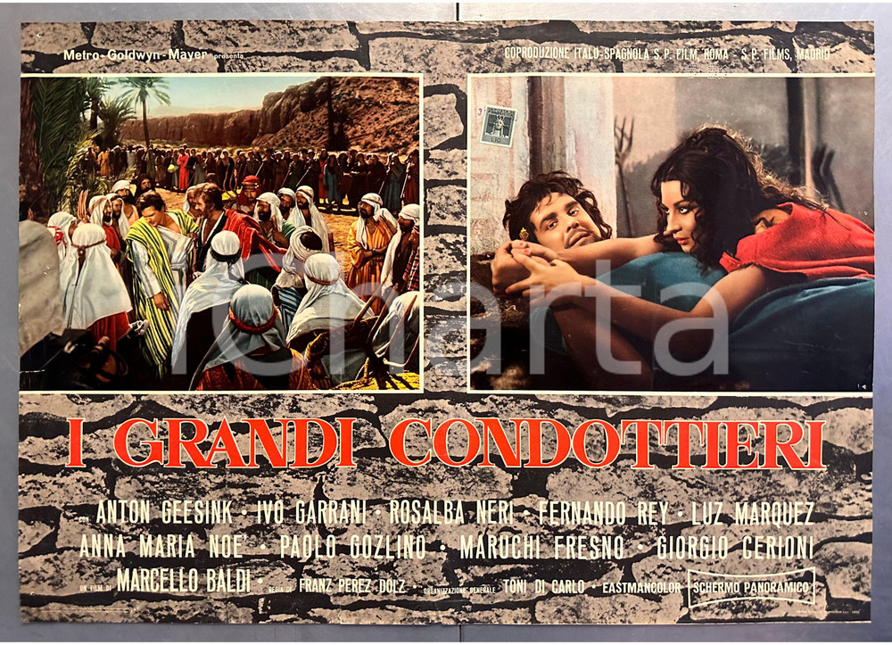 Materiale cinematografico d’epoca 1965 I grandi condottieri Ivo GARRANI Anton GEESINK Rosalba NERI Fotobusta 1