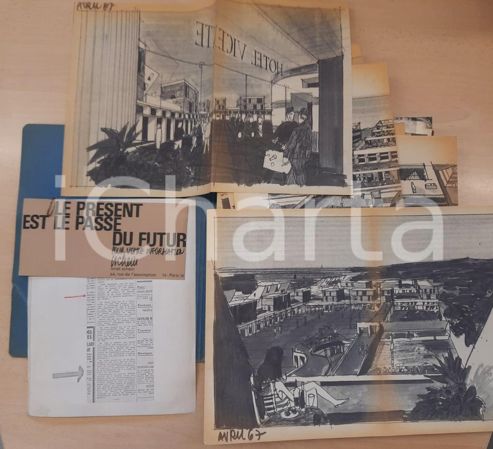 Manoscritto, lettera originale 196667 IONEL SCHEIN Progetto complesso turistico in ALGARVE Lotto 40 documenti 1