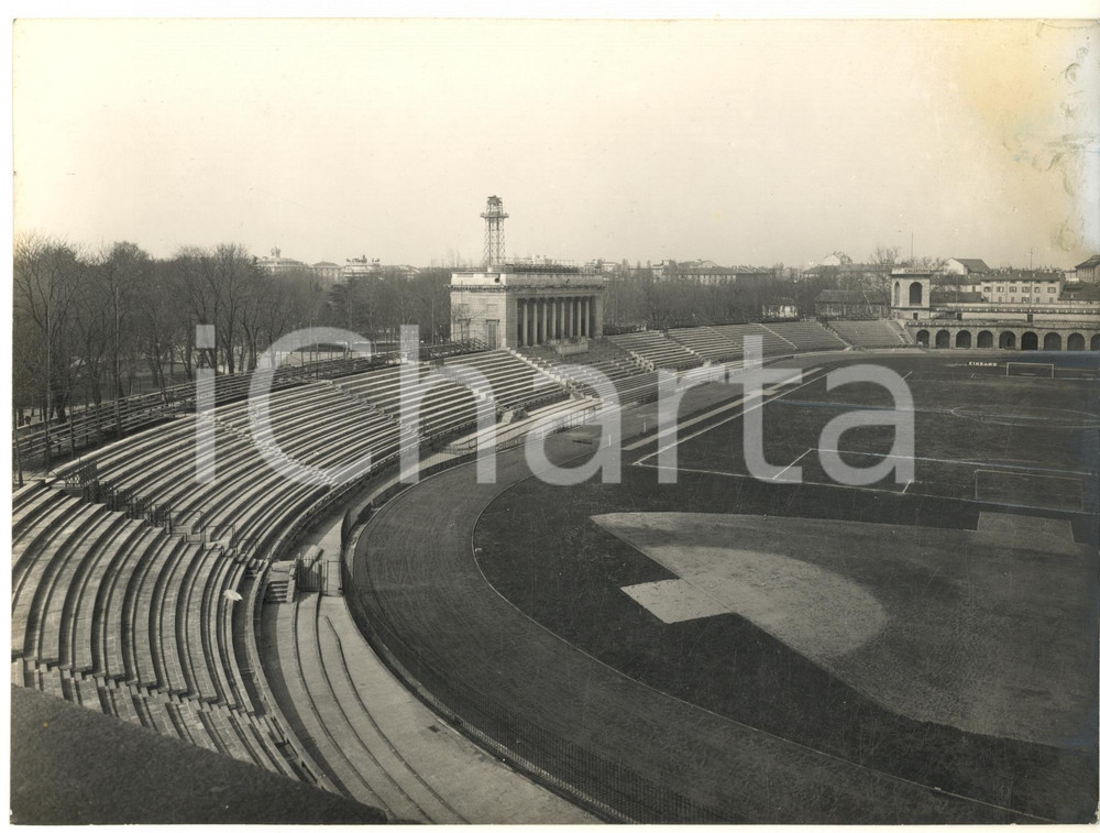 Fotografia d epoca originale 1942 ARCHITETTURA MILANO Arena Civica  Veduta dello Stadio  Foto 22x17 cm 1
