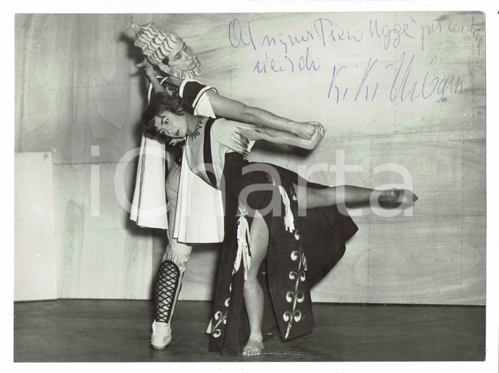 Autografo originale 1950ca Kiki URBANI Autografo originale su fotografia d epoca 1