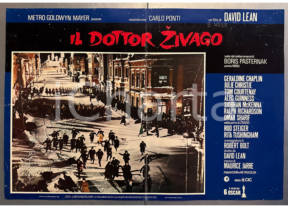 Materiale cinematografico d’epoca 1966 David LEE Il Dottor Zivago Omar SHARIF Julie CHRISTIE Fotobusta poster 1
