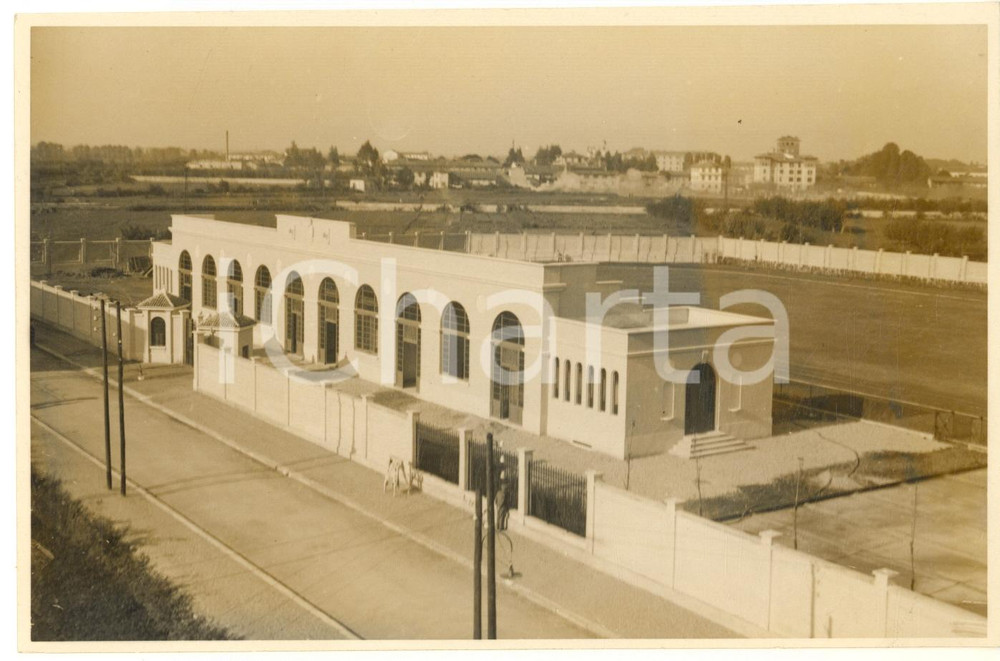 Fotografia d epoca originale 1932 ARCHITETTURA MILANO AFFORI  Il nuovo campo sportivo Foto 18x12 cm 1