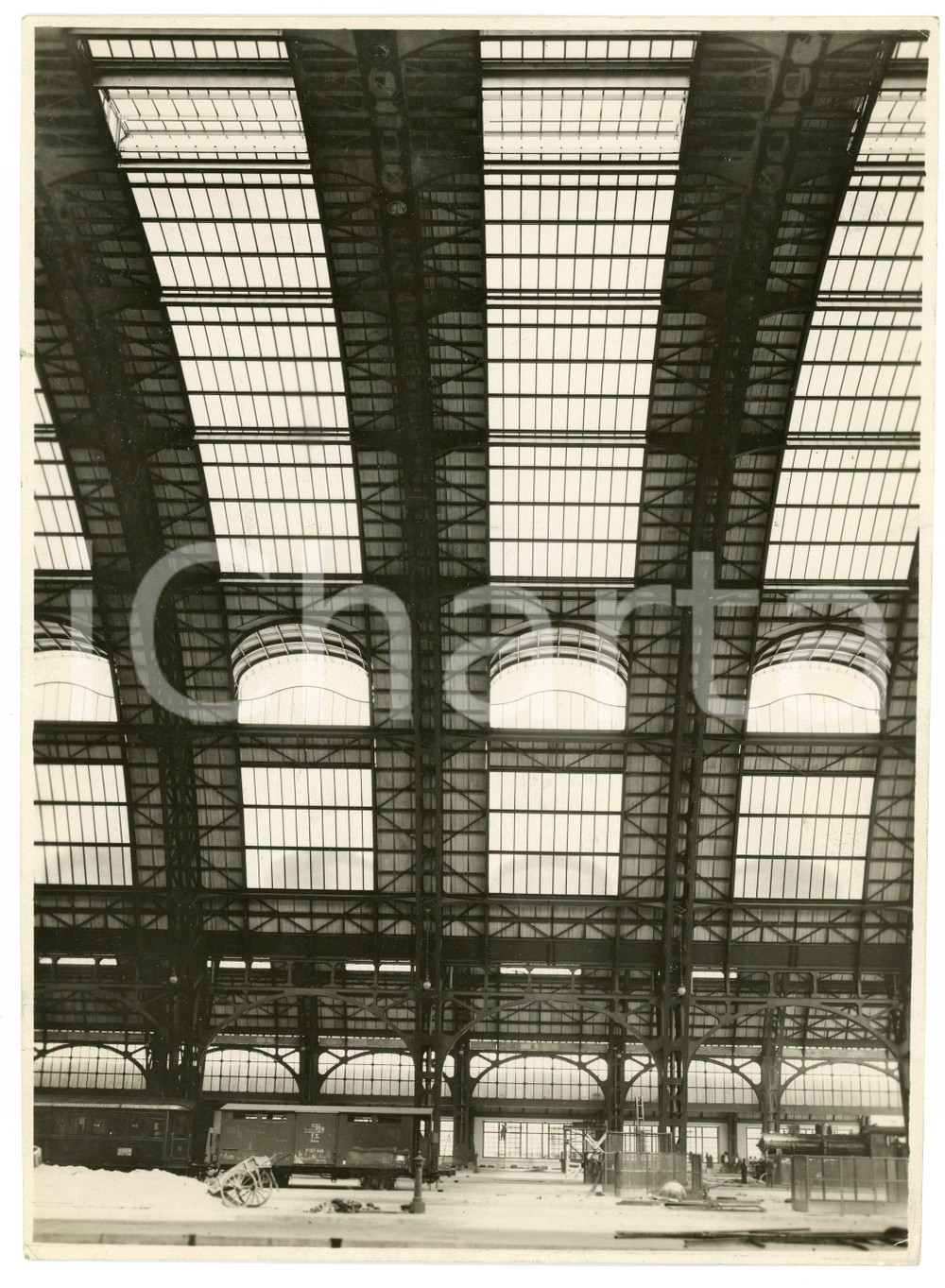 Fotografia d epoca originale 1930 ca MILANO Cantiere nuova Stazione Centrale  Operai al lavoro  Foto 1