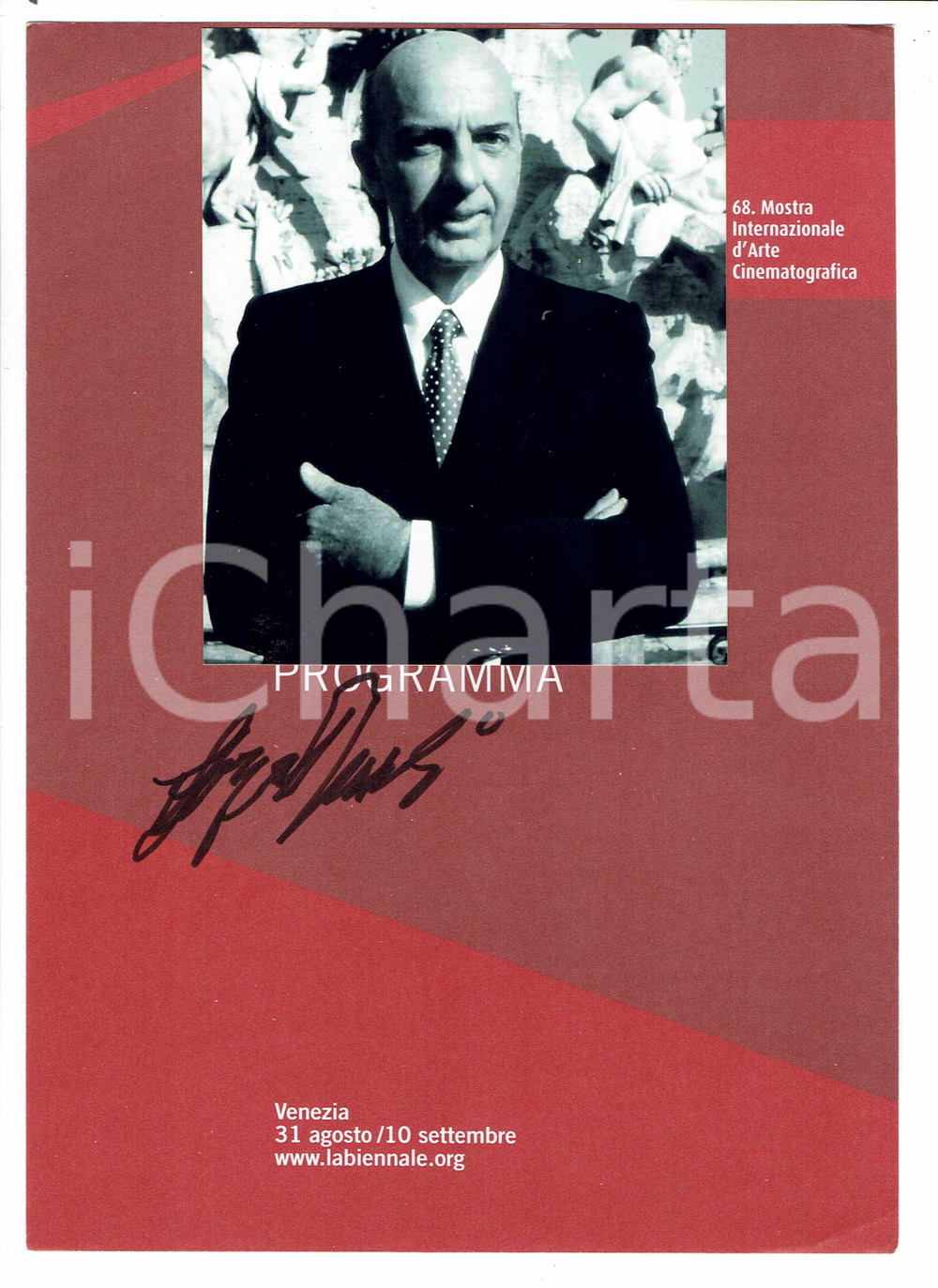 Autografo originale 2011 Lillio SFORZA RUSPOLI  Autografo originale su cartoncino 1