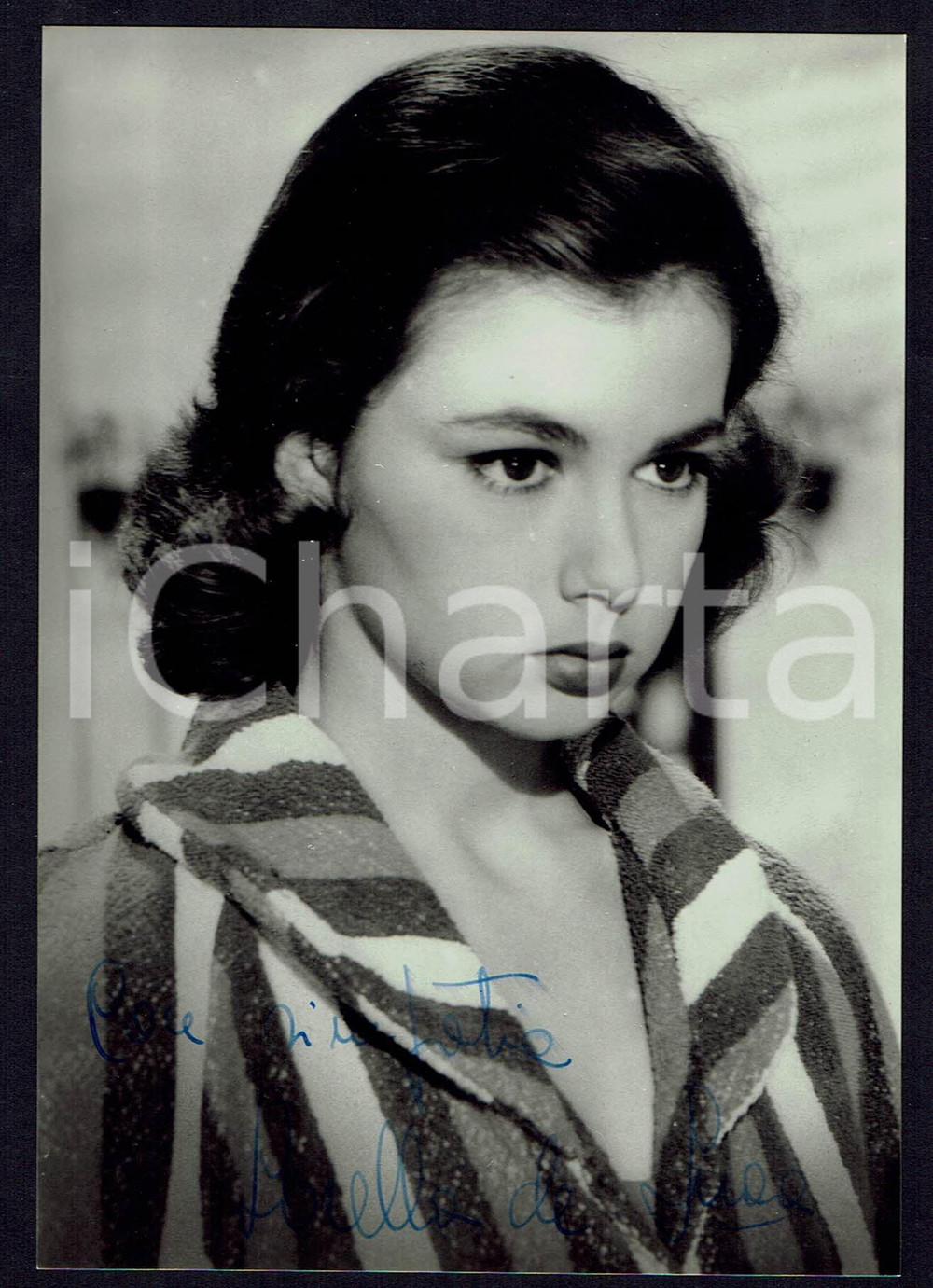 Autografo originale 1960ca Lorella DE LUCA Autografo originale su cartolina d’epoca 1